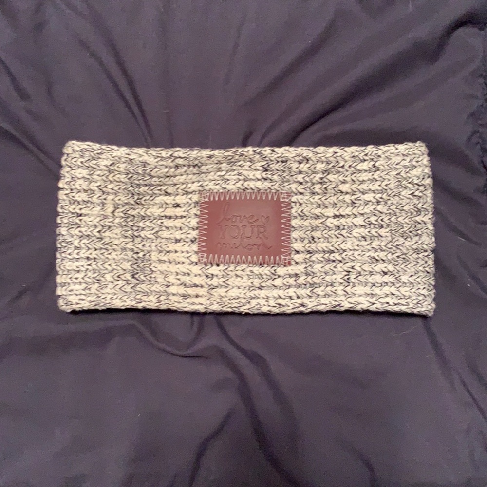 Love your melon knit headband white and black